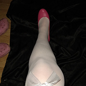 White knee socks and high heels gallery image