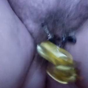 First Image Of WishGirl's Video - Hairy pussy with clamps