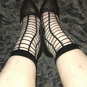 black sexy high heels and fishnet stockings gallery image