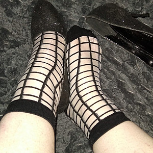 black sexy high heels and fishnet stockings gallery image