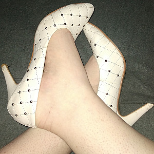 White high heels gallery image