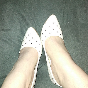 White high heels gallery image