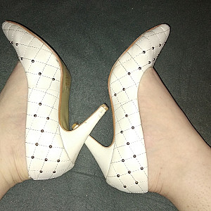White high heels gallery image
