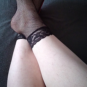 Pink heels and black ankle socks gallery image