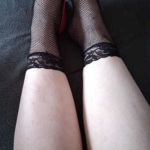 Pink heels and black ankle socks gallery image