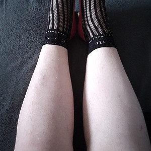 Pink heels and black ankle socks1 gallery image