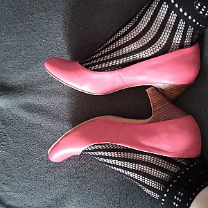 Pink heels and black ankle socks1 gallery image