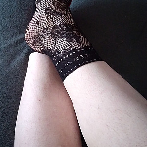 First image of WishGirl's Gallery - Pink heels and black ankle socks
