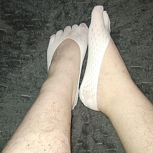 Cute white toe socks gallery image