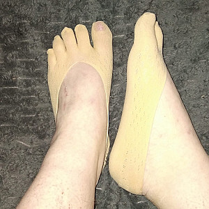 First image of WishGirl's Gallery - Cute nude-colored toe socks