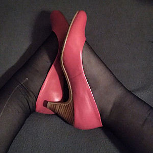 pink heels and black nylons gallery image