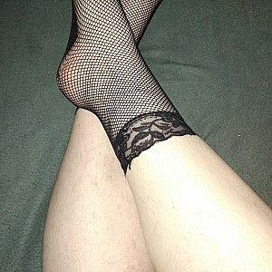 Black high heels and black ankle socks gallery image