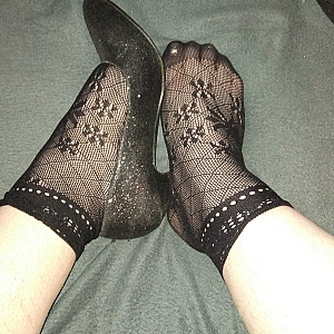Black high heels and black ankle socks 6 gallery image