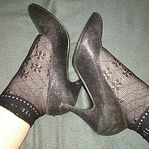 Black high heels and black ankle socks 6 gallery image