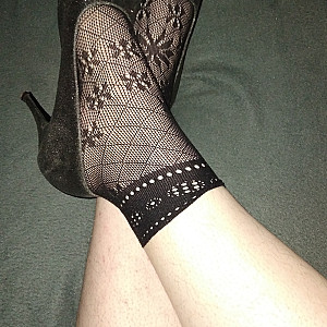 Black high heels and black ankle socks 6 gallery image