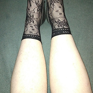 First image of WishGirl's Gallery - Black high heels and black ankle socks
