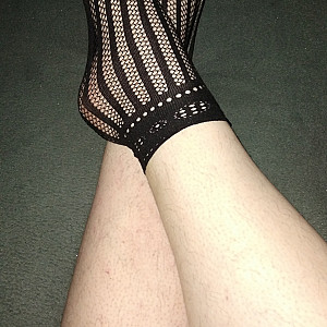 Black high heels and black ankle socks gallery image