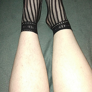 Black high heels and black ankle socks gallery image