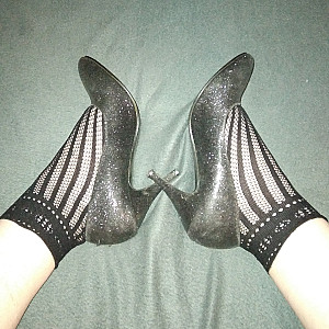 Black high heels and black ankle socks 5 gallery image