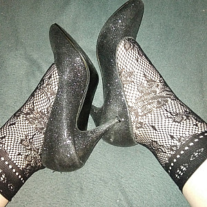 Black high heels and black ankle socks2 gallery image