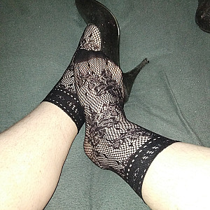 Black high heels and black ankle socks1 gallery image