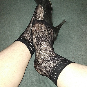 Black high heels and black ankle socks3 gallery image