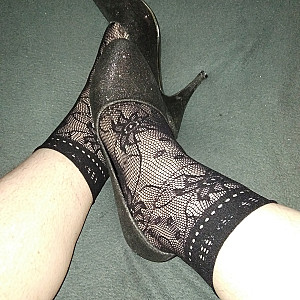 Black high heels and black ankle socks3 gallery image
