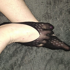 Black sweet toe socks gallery image